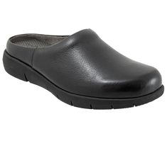 With its sleek, uncomplicated silhouette, a stretchy elastic gore entry, and a cushioned footbed for all-day comfort, the Andria is a versatile leather clog that pairs well with anything from office slacks to your favorite casual denim. From Softwalk. Leather Clog, Leather Clogs, Casual Denim, Clogs, Fashion Shoes, Oxford, Loafers, Sleek, Elastic