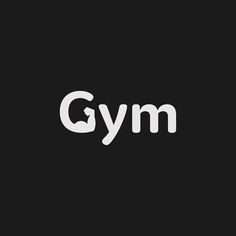 the word gym is written in white on a black background, and it appears to be made up of letters