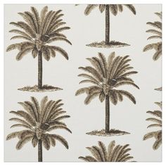 a white and brown palm tree wallpaper with lots of trees on it's sides