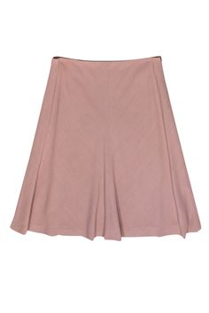 Current Boutique-Theory - Pale Pink A-Line Skirt Sz 2 Feminine Fitted A-line Skirt, Feminine Pink A-line Skirt, Pink Pleated A-line Skirt, Pink A-line Pleated Skirt, Feminine Skirt With Pleated Hem For Spring, Formal Pink Pleated Skirt, Feminine Pleated Hem Skirt For Spring, Elegant A-line Skirt For Spring, Spring Feminine Skirt With Pleated Hem