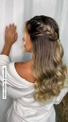 Homecoming Hairstyles For Medium Length, Best Wedding Hairstyles, Long Hair Wedding Styles, Front Hair Styles, Penteado Cabelo Curto, Hairdo For Long Hair, Hair Stylist Life, Wedding Hairstyles For Long Hair, Easy Hairstyles For Long Hair