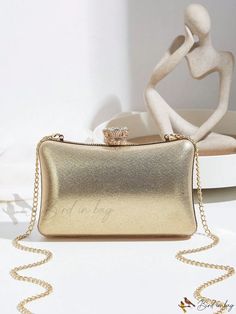 Bird in Bag - Gorgeous Celebrity-Style Party Photo Gift PU Metal Buckle High-Shine Imitation Pearl Gold-Colored Crossbody Handbag Elegant Bags For Night Out And Party Season, Rectangular Evening Bag For Party Season And Night Out, Chic Rectangular Evening Bag For Party, Glamorous Rectangular Shoulder Bag For Party, Elegant Shoulder Bag With Chain Strap For Party, Chic Rectangular Party Bag, Chic Rectangular Party Bags, Gold Clutch Bag For Night Out, Gold Clutch Shoulder Bag For Night Out