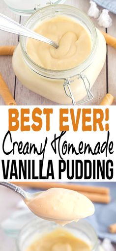 the best ever creamy homemade vanilla pudding in a jar