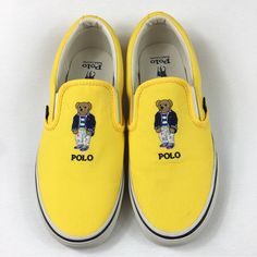 Brand New Without Box Polo Ralph Lauren Polo Bear Keaton Slip-On Sneaker Yellow Men's Size 10.5 Polo Slip On Shoes, Yellow Slip-on Sneakers For Streetwear, Yellow Canvas Shoes With Rubber Sole For Streetwear, Yellow Slip-on Sneakers With Rubber Sole, Yellow Casual Slip-on Sneakers With Round Toe, Casual Yellow Slip-on Sneakers With Round Toe, Yellow Canvas Shoes With Round Toe For Streetwear, Yellow Low-top Slip-on Sneakers With Rubber Sole, Yellow Sporty Canvas Shoes For Sports