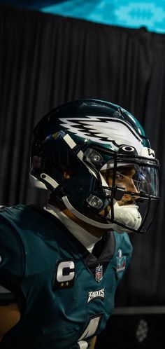 the philadelphia eagles'new football uniform is displayed