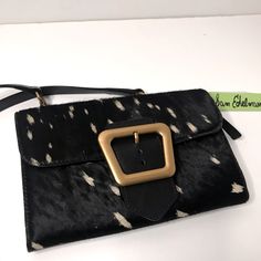 Pictured Authentic Sam Edelman Shoulder Clutch Purse In New Condition Nwt $178 Black/Ivory Color Animal Print Details With Gold Tone Hardware Features. Hair Calf/Genuine Leather Mix Exterior Material. Flap Closure With Many Interior Compartments. Adjustable Straps Can Be Worn As A Crossbody And/Or Shoulder Handbag Purse. Straps Are Removable For A Clutch Style. Versatile Unique Piece To Have In Your Wardrobe. Perfect For All Four Seasons. Approximately 10 ½”L X 5 1/2”H X 2”W In Size. Accentuate Shoulder Handbag, Handbag Purse, Ivory Color, Leather Clutch, Clutch Purse, Clutch Handbag, Shoulder Handbags, Sam Edelman, Four Seasons