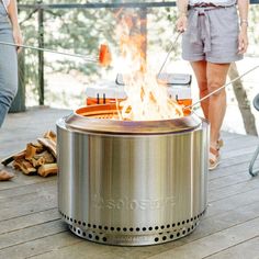 Yukon 2.0 Fire Pit with Stand by Solo Stove The perfect pair for the ultimate backyard fire pit experience. Enjoy epic nights spent around the wicked flame in the Solo Stove Yukon 2.0 Stainless Steel Fire Pit with Stand, our most recommended fire pit accessory. Our Signature 360° Airflow Design™ creates a super-efficient secondary burn that’s not only mesmerizing to watch, but a joy to sit around and make memories. Ready to enjoy the biggest, baddest backyard campfire with Yukon but worried about leaving scorch marks on your deck, stained concrete, or grass? The stand is our most recommended accessory for Yukon. Just place the stand where you want it, set the Yukon on top, and start building your fire! The stand is made with durable 304 stainless steel with rolled edges to keep surfaces pr Fire Pit Stand, Backyard Campfire, Cream Cheese Recipes Dip, Stainless Steel Fire Pit, Solo Stove, Rustic Fire Pits, Vintage Cakes, Best Christmas Recipes, Steel Fire Pit