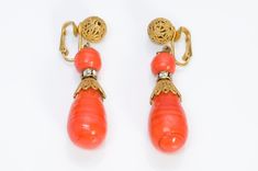 Vintage 1950’s Brass Filigree Orange Glass Drop Earrings Antique Clip-on Earrings For Evening, Vintage Handmade Clip-on Earrings For Evening, Clip-on Art Deco Earrings For Evening, Vintage Filigree Earrings For Evening, Retro Earrings For Evening, Vintage Screw Back Earrings For Evening, Mid-century Clip-on Earrings For Formal Events, Mid-century Clip-on Earrings For Formal Occasions, Mid-century Clip-on Earrings