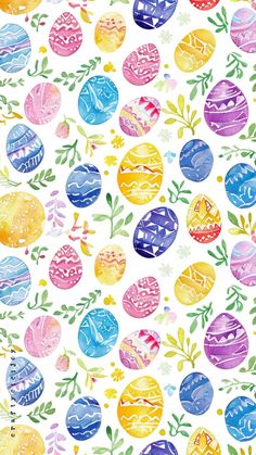 watercolor easter eggs on white background