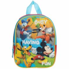 Disney Mickey Mouse Toddler Backpack School Bookbag Goofy Donald Duck Clubhouse Size 10" inch Want the perfect gift/present to give for birthdays, Christmas, back to school, etc?  Click here to check out our eBay store for other items! Other children's toys are available in our eBay store. Disney Mickey Mouse Backpack For School, Multicolor Disney Bags For Back To School, Multicolor Bags For Playtime And Back To School, Fun Multicolor Bags For School Events, Multicolor Bags For Daycare And Back To School, Mickey Mouse Backpack For School, Disney Multicolor Backpack For Back To School, Fun Multicolor Backpack For Disney Trips, Green Disney School Backpack