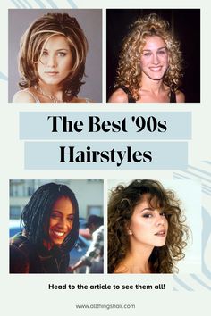 1990 Hairstyles Hair Trends, Hairstyles Of The 90s, 90s Grunge Icons, 90s Hairstyles By Hair Pattern, 1990s Womens Hairstyles, 1990’s Hair, 90s Mom Hairstyles, 90 Hairstyles 90s Hair Curly, 1996 Hairstyles