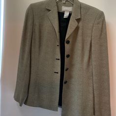 Liz Claiborne Collection Petite Size 6 Petite Women Button Up Jacket Blazer With Padded Shoulders Size 6 Petite Like New Without Tags Color Gray/Black Tweed Like Look Ask Questions. Reasonable Offers Welcomed Pet And Smoke Free Home Gray Button-up Outerwear For Office, Gray Fall Blazer With Buttons, Elegant Gray Outerwear With Button Closure, Gray Blazer With Buttons For Work, Classic Gray Blazer With Button Closure, Gray Business Casual Outerwear With Buttons, Gray Blazer With Button Closure For Office, Casual Gray Blazer With Buttons, Gray Formal Blazer With Button Closure