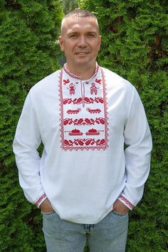 Linen Vyshyvanka, Men's white embroidered shirt, all sizes, Ukrainian embroidery White Cotton Shirt With Embroidered Cuffs, Traditional Cotton Shirt With Intricate Embroidery, White Embroidered Long Sleeve Shirt, White Long Sleeve Shirt With Machine Embroidery, Traditional Fit Embroidered Shirt For Spring, Spring Embroidered Traditional Fit Shirt, Traditional Fit White Shirt For Spring, White Traditional Fit Shirt For Spring, White Regular Fit Shirt For Spring