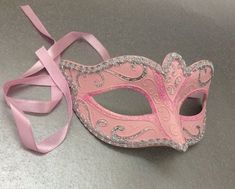 Cat Masquerade Mask, Pair Costumes, Goat Mask, Pink Mask