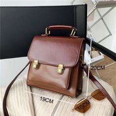 Female Pu Leather Woman Backpack Fashion Small School Bag for College Girls High Quality Leisure Double Shoulder Bag Sac A Dos [20240104] Trendy Shoulder Bag Backpack With Hasp Closure, Retro Leather Backpack With Adjustable Strap For Daily Use, Retro Leather Satchel Backpack For Daily Use, Trendy Rectangular Backpack With Hasp Closure, Brown Rectangular Shoulder Bag For Students, Trendy Brown Rectangular Leather Backpack, Rectangular Leather Backpack For Students, Leather Satchel Backpack With Hasp Closure For Daily Use, Elegant Brown Leather Backpack For School