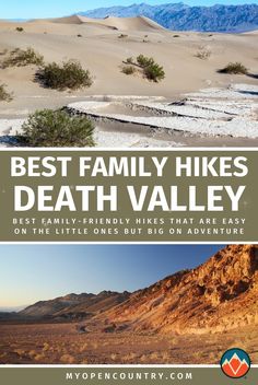 Planning a family trip to Death Valley? Check out our list of the best family-friendly hikes that are easy on the little ones but big on adventure. From the mesmerizing Mesquite Flat Sand Dunes to the fascinating natural history of the Badwater Salt Flats, these trails are perfect for kids and provide plenty of educational opportunities in one of America's most dramatic landscapes. | Learn more about Southern California Hikes San Francisco Hikes, Lost Coast Trail, Ohio State Parks, Family Hiking, Hiking Photography