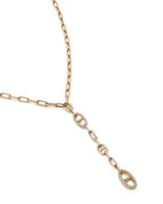 Bloomingdale's Fine Collection Diamond Link Lariat Necklace in 14K Yellow Gold, 0.50 ct. Luxury Chain Lariat Necklace For Formal Occasions, Luxury Yellow Gold Lariat Necklace, Luxury White Gold Lariat Jewelry, Luxury Diamond Lariat Jewelry, Formal Lariat Jewelry With Single Cut Diamonds, Luxury Lariat Jewelry With Single Cut Diamonds, Fine Jewelry Lariat With Brilliant Cut, Yellow Gold Lariat Jewelry With Diamond Accents, Luxury Lariat Chain Jewelry