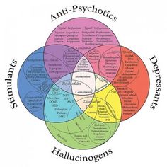 a diagram with the words anti - psychtic's and hallucinogens