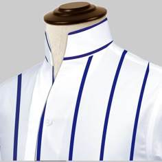 High Open Collar Full Sleeves Shirt Tailor-Made On Order shirt 𝘈 𝘩𝘪𝘨𝘩 𝘤𝘰𝘭𝘭𝘢𝘳 𝘴𝘩𝘪𝘳𝘵 𝘪𝘴 𝘢 𝘤𝘭𝘢𝘴𝘴𝘪𝘤 𝘢𝘯𝘥 𝘵𝘪𝘮𝘦𝘭𝘦𝘴𝘴 𝘴𝘵𝘺𝘭𝘦 𝘵𝘩𝘢𝘵 𝘢𝘥𝘥𝘴 𝘢 𝘵𝘰𝘶𝘤𝘩 𝘰𝘧 𝘴𝘰𝘱𝘩𝘪𝘴𝘵𝘪𝘤𝘢𝘵𝘪𝘰𝘯 𝘵𝘰 𝘢𝘯𝘺 𝘰𝘶𝘵𝘧𝘪𝘵. 𝘛𝘩𝘪𝘴 𝘴𝘵𝘺𝘭𝘦 𝘧𝘦𝘢𝘵𝘶𝘳𝘦𝘴 𝘢 𝘤𝘰𝘭𝘭𝘢𝘳 𝘵𝘩𝘢𝘵 𝘴𝘵𝘢𝘯𝘥𝘴 𝘶𝘱 𝘢𝘯𝘥 𝘦𝘯𝘤𝘪𝘳𝘤𝘭𝘦𝘴 𝘵𝘩𝘦 𝘯𝘦𝘤𝘬, 𝘱𝘳𝘰𝘷𝘪𝘥𝘪𝘯𝘨 𝘢 𝘳𝘦𝘧𝘪𝘯𝘦𝘥 𝘢𝘯𝘥 𝘱𝘰𝘭𝘪𝘴𝘩𝘦𝘥 𝘭𝘰𝘰𝘬. 𝘐𝘵'𝘴 𝘢 𝘷𝘦𝘳𝘴𝘢𝘵𝘪𝘭𝘦 𝘱𝘪𝘦𝘤𝘦 𝘰𝘧 𝘤𝘭𝘰𝘵𝘩? White Formal Shirt With Stand Collar, Formal White Shirt With Stand Collar, Classic White Shirt With Stand Collar, White Collared Business Top, Classic Shirt With Stand Collar And Placket, Classic Summer Shirt With Stand Collar, Fitted Shirt With Stand Collar And Button Closure, White Fitted Top With Stand Collar, Classic Semi-formal Top With Stand Collar