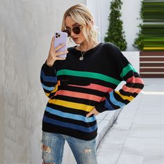 Main fabric composition: cotton size bust Sleeve Length S 116 46 63 M 120 47 64 L 124 48 65 XL 128 49 66 Knitted Sweater, Knitted Sweaters, White And Black, Sweaters For Women, Stitching, Composition, Sleeve Length, Plus Size, Things To Sell