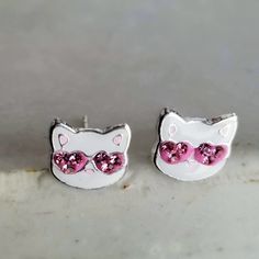 925 Sterling Silver Tiny Cat Stud Earrings Metal:925 Sterling Silver Hallmark:925 Width:8 mm Height:8 mm >Nickel Free >No Allergic reaction >30 days return policy ++Items come in a gift box ready to be gifted Please contact me if you have any questions about the jewelry you are interested in buying. My Shop: https://www.etsy.com/shop/banujewelryusa Follow BANU Jewelry on Facebook, Instagram and other social media sites to keep up to date with newest products. www.instagram.com/shopbanuj Cat Earrings Studs, Tiny Cats, Sterling Silver Cat, Earring Silver, Silver Cat, Cat Ear, Earrings Metal, Allergic Reaction, Studs Earrings