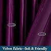 the cover of velvet fabric - soft & friendly, with an image of purple curtains