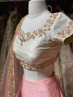 Dusky peach heavy kundan border lehenga with contrasting pearl white floral zardozi embroidery blouse and net border dupatta. Fabric: Raw Silk This outfit can be customized in multiple colors and specific to client measurements. 90 days of production time is required and are for bulk orders only! Orders are processed in store only! Final fittings/alterations not included. Minimum Order Quantity- 4 pieces Peach Lehenga With Traditional Drape For Reception, Traditional Drape Peach Lehenga For Reception, Designer Gold Choli With Pearl Embroidery, Traditional Drape Lehenga With Pearl Embroidery For Festivals, Designer Peach Lehenga With Intricate Embroidery, Traditional Drape Raw Silk Lehenga With Pearl Embroidery, Traditional Choli With Pearl Embroidery For Reception, Diwali Pearl Embroidered Lehenga With Traditional Drape, Anarkali Saree With Pearl Embroidery