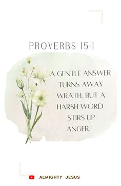 A gentle answer turns away wrath, but a harsh word stirs up anger. - Proverbs 15:1 Proverbs 15:1, Fasting Bible Verses, Verses For Fasting, Fasting Bible, Proverbs 15 1, Proverbs 15, 40 Days Of Lent, Harsh Words, Old And New Testament