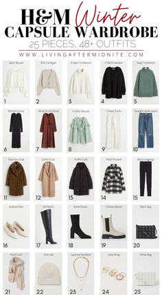 Winter Outfits With Names, London Vacation Outfits Winter, Uk Winter Outfits Women, Where To Buy Winter Clothes, H&m Capsule Wardrobe, Winter Outfits For Vacation, Winter Clothes Essentials, H&m Winter Outfits, Outfit Ideas For Winter Cold Weather