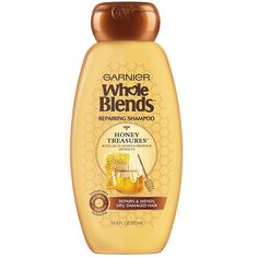 HONEY TREASURES REPAIRING SHAMPOO heals hair & repairs damage in dry, damaged hair*. This blend is crafted with honey, propolis, & royal jelly extracts in a lush & creamy paraben-free formula. GARNIER WHOLE BLENDS REPAIRING SYSTEM: For best hair-strengthening & repairing results, use the full Whole Blends Honey Treasures System, with shampoo, conditioner, hair mask, & 10 in 1 leave-in treatment. WE ARE A BLEND of diverse hair needs & hair types, from wavy, straight, curly Whole Blends Shampoo, Garnier Whole Blends, Whole Blends, Honey Shampoo, Shampoo For Damaged Hair, Damage Hair Care, Repair Damaged Hair, Sunflower Daisy, Jeans For Girls