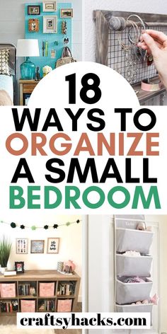 Organize A Small Bedroom, Easy Storage Hacks, Organized Bedroom, Organization Hacks Bedroom, Storage Hacks Diy, Small Bedroom Organization, Bedroom Hacks, Ikea Furniture Hacks, Ways To Organize