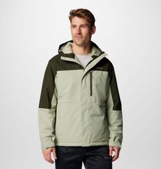 Enhanced warmth for wet weather. This waterproof-breathable jacket is packed with synthetic insulation and lined with advanced thermal-reflective tech to keep you warm when temps drop. Wet Weather, Holiday Deals, Columbia Sportswear, Get Up, Down Jacket, Vest Jacket, Insulation, Columbia, Coats Jackets