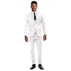 This Is A New Sean Alexander Brand 3-Piece Suit In White. Suit Is Ultra Slim Fit With A 2 Button, Single-Breasted Jacket, 4 Button Vest, And Flat Front Pants. Jacket Is 50l And Pants Have A 44" Waist. Material 68% Tetron (Cotton And Viscose), 30% Rayon,And 2% Spandex Wrinkle Resistant Machine Washable Jacket Solid White Two Button Front Closure Slim Fit Notch Lapel Side Vents Interior French Facing Two Besom Front Pockets With Flap Closure Three Interior Pockets Underarm Sweat Guards Vest Solid White Slim Fit Classic Sets, White Classic Slim Fit Sets, White Slim Fit Business Suits, Classic White Tailored Suit And Tie Accessories, Tailored White Business Sets, White Notch Lapel Suit With Custom Fit, White Notch Lapel Suit Custom Fit, White Custom Fit Suit With Notch Lapel, White Slim Fit Suits For Workwear