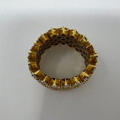 18K Gold Flexible Ring with 85 Full Cut Diamond - 8.0ct (includes appraisal, Value: $15,000) Designer = Jewelry Size = 6 Material = 18K Gold Gemstone = Diamond Condition = Excellent Class = Premier Location: Chicago Item Number: 11405-1330 Item ID: 286697 Category: Ring Designer Jewelry, Item Number, Diamond Cuts, 18k Gold, Jewelry Design, Chicago, Size 6, Gemstones, Ring