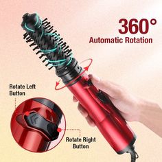 Rotating Hair Dryer, Gloss Hair, Straighten Hair, Hair Curl, Curl Hair, Hair Dryer Brush, Hair Straightening, Electric Hair, Peinados Fáciles Para Cabello Corto