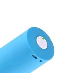 an image of a blue portable charger on a white background