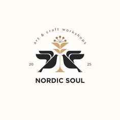 the logo for nordic soul, an art and craft workshop