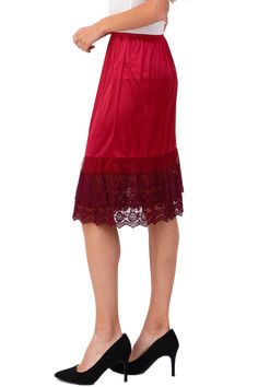 Melody extra length double lace half slip skirt extender – Shop Lev Long Silk Nightgown, Dressing Over 50, Slip Dresses, Satin Lingerie