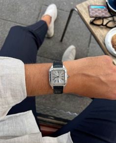 Cartier watch, goyard Cartier Mens Watch, Cartier Watches Mens, Mens Smart Casual Outfits, Dream Aesthetic, Smart Casual Men, Cartier Santos, Men's Outfits, Cartier Tank, Aesthetic Inspiration