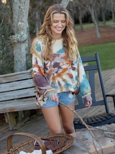 Taylor Oversized Sweater|Sunset Tie-Dye – Natural Life Oversized Multicolor Sweatshirt For Loungewear, Multicolor Sweatshirt For Fall Loungewear, Oversized Tie Dye Top For Winter, Casual Multicolor Fall Sweatshirt, Bohemian Hand Dyed Tops For Fall, Oversized Tie Dye Sweatshirt For Spring, Oversized Tie-dye Sweatshirt For Spring, Oversized Tie Dye Sweatshirt For Loungewear, Oversized Tie-dye Sweatshirt For Loungewear