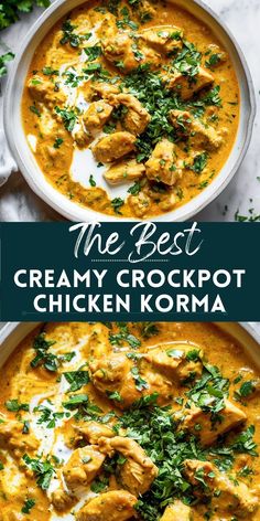 the best creamy crockpot chicken korma