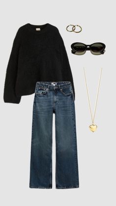 How To Style Dark Wash Jeans, Outfits With Dark Wash Jeans, Outfit Collage Ideas, Outfit With Blue Jeans, Dark Wash Jeans Outfit, Dark Denim Jeans Outfit, Dark Washed Jeans Outfit, Dark Blue Jeans Outfit, Dark Jeans Outfit