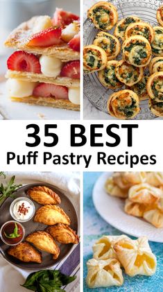 the best puff pastry recipes for desserts and appetizers that are easy to make