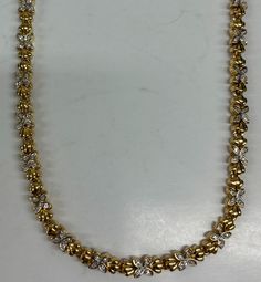 D'Orlan necklace, Triple 22kt gold plated, Handset Swarovski crystals, Designer, Vintage, Canadian, NEW PIECE Luxury Gold Rhinestone Necklace For Formal Occasions, Gold Luxury Rhinestone Necklace For Formal Occasions, Yellow Gold Crystal Necklace With Sparkling Stones, Elegant Yellow Gold Necklace With Rhinestones, Dazzling Gold Rhinestone Necklace For Formal Occasions, Gold Crystal Rhinestone Necklace For Anniversary, Formal Gold Diamond Necklace With Sparkling Stones, Formal Gold Diamond Chain Necklace, Gold Crystal Necklace Costume Jewelry