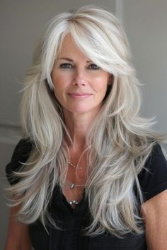 This Mother's Day stay tuned. You can get home wigs that are made of human hair at amazing prices. Stunning Blonde Hair, Diamond Blonde Hair, Long White Hairstyles, Long Hairstyles For Square Faces, Platinum Ice Blonde Hair, Long Hair Over 50 Older Women, Long Layered Hair With Side Bangs, Deep Side Part, Layered Hair With Bangs