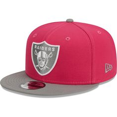 Ensure your loyalty to the Las Vegas Raiders reaches new heights by putting on this outstanding 2-Tone Color Pack 9FIFTY cap from New Era. When you pair the dynamic Las Vegas Raiders graphics embroidered on the crown with the unique two-tone color scheme, you'll have an amazing hat that you'll want to wear daily. The snapback construction allows you to adjust the fit of the cap to your exact standards. New Era Snapback, Winter Neutral, Nfl Gear, Las Vegas Raiders, Shield Design, Womens Workout Outfits, Pink Gray, Snapback Hat, The Crown