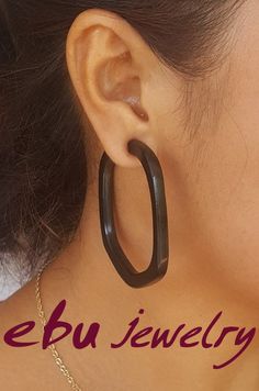 Black Hoop Earrings, Unique Hoop Earrings, Popular Earrings, Boho Items, Black Hoops Earrings, Light Earrings, Bohemian Accessories, Artisan Earrings, Geometric Circle