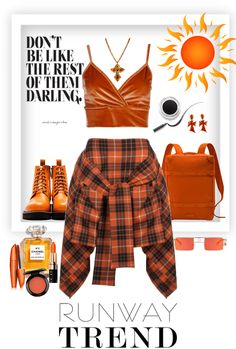 Stepping Up To The Mark outfit ideas | #SummerOrangeOutfitChallenge #VivianWestwood Buy less. Choose well. Make it last. Buy Less Choose Well, Halloween Polyvore Outfits, Chanel N° 5, Orange Lipstick, Outfit Challenge, Runway Trends