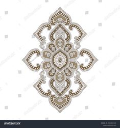 Tradition Textile Motif, Golden Background, Tradition Islamic and Mughal ethnic Motif Royalty Free Stock Photos, Stock Images