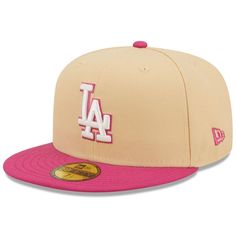 Reminisce on the good old days with a modern twist by adding this New Era Los Angeles Dodgers Mango Passion 59FIFTY hat to your collection. Along with a fitted construction for a snug feel, the high crown and flat bill add street-ready flair to your outfit. Best of all, the spirited Los Angeles Dodgers graphics on the front and commemorative 2020 World Series side patch let you show off your timeless devotion to your favorite squad. Brand: New Era Structured fit Officially licensed High Crown Fi 59fifty Hats, Los Angeles Dodgers, World Series, The Good Old Days, Fitted Hats, Good Old, New Era, Pink And Orange, Mango